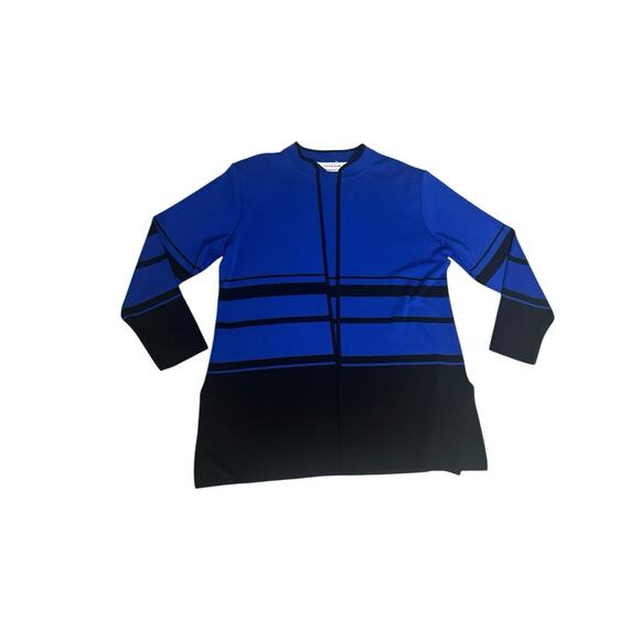 VTG Misook Lot of 3 Knit Green Blue Black Cardigan Jackets Career Travel Large - Picture 5 of 16